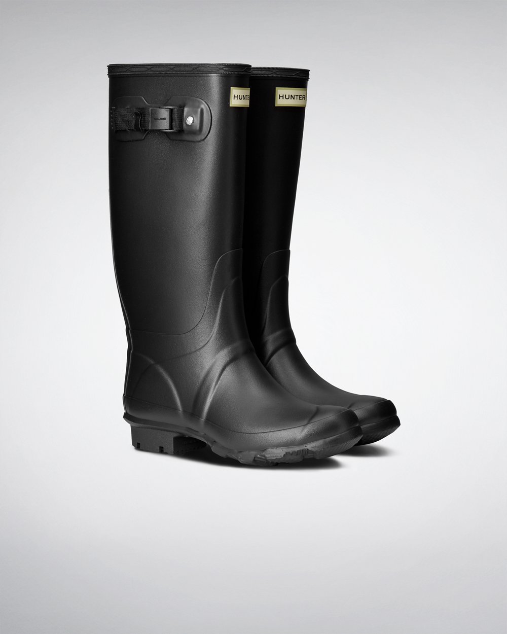 Women Hunter Huntress Leg | Wide Fit Rain Boots Black | NZ-21639-LHDE